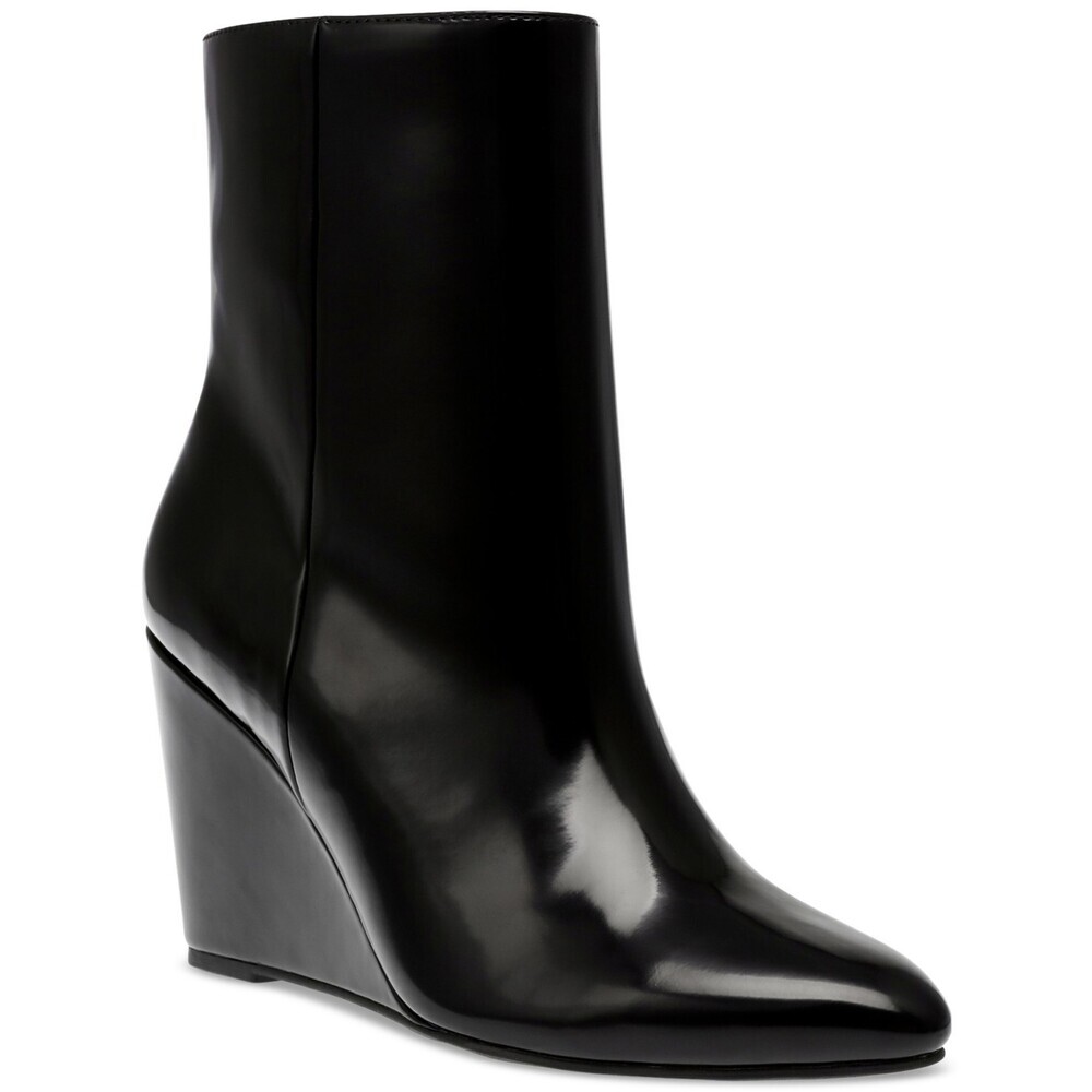 Dolce Vita Pascal Boot Women 7 Black Pointed Toe Wedge Heel Ankle Bootie LION751